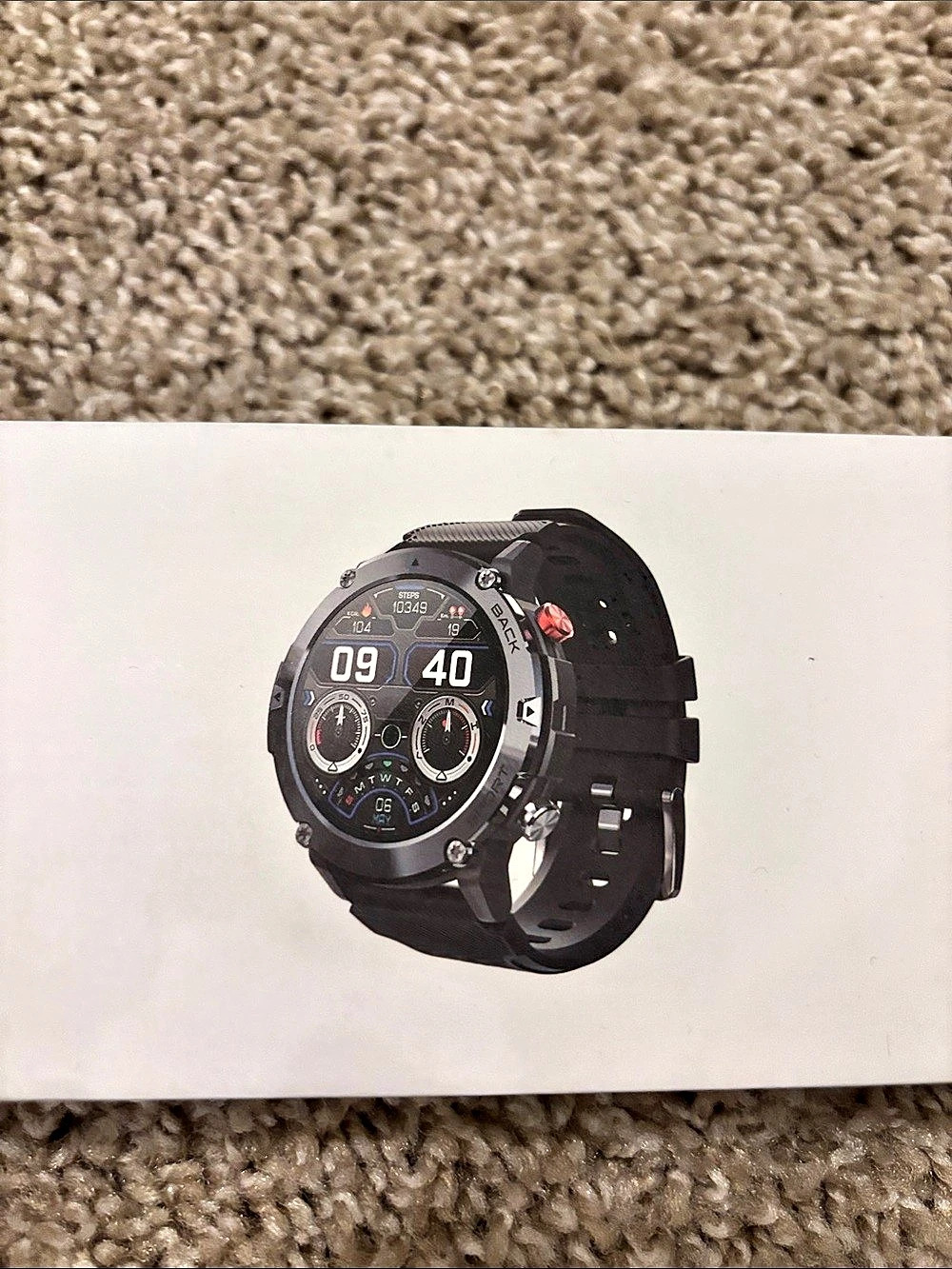 PUREROYI Military Tactical Smart Watch Black